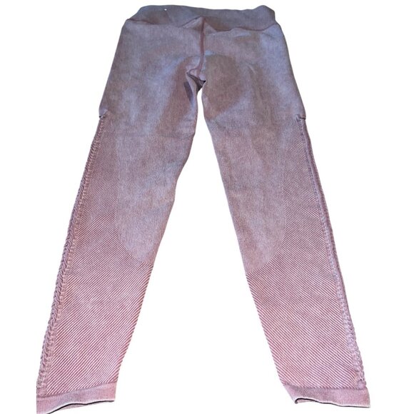 Offline by Aerie 7/8 Leggings-Hi-Rise-Seamless Macrame Braided Sides-Mauve-M - Picture 8 of 8